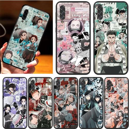 Demon Slayer Anime For Samsung Note 20 10 9 8 Ultra Lite Plus 5G A70 A50 A40 A30 A20 A10 Tempered Glass Phone Case