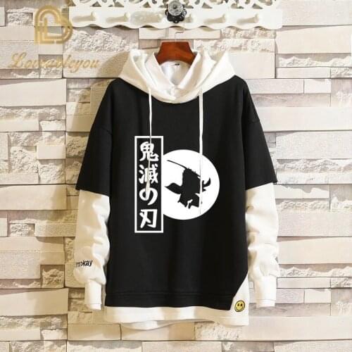 Cotton Anime Demon Slayer: Kimetsu no Yaiba Hoodie Pullover Sportswear Men Women Cosplay Costume Hip-hop Casual Coat Outerwear