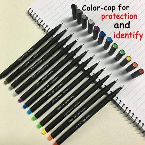 Jonvon Satone 24 Colors Fineliner Pen Coloured Stroke Writing Pen Painting Art Edge Set Arts And Crafts Supplies For Drawing Set