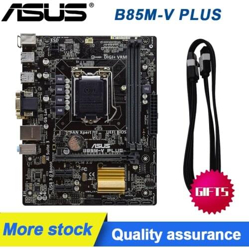 For ASUS B85M-V PLUS motherboard LGA 1150 DDR3 6G Intel B85 USB2.0 for I3 I5 I7 CPU Original PC Desktop Motherboard Set