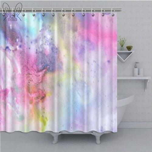 Trendy Colorful Iridescent Shower Curtain Modern Pale Rainbow Waterproof Polyester Fabric Bathroom Curtain Shower Accessories