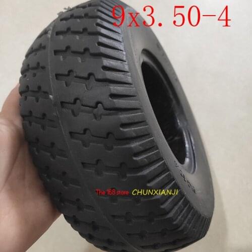 Lightning shipment Vacuum solid tire 9X3.50-4 for elderly electric bicycle pneumatic-free tire 9*3.50-4 tyre