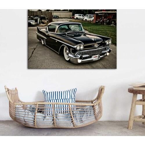 Wall Art Luxury Black Car Canvas Paintings Piece Modular Pictures HD Printed Retro Posters Frame Home Decoration For Living Room