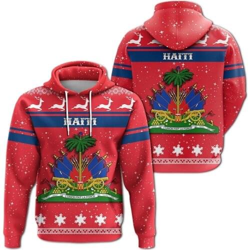 Newest Country Emblem Flag Caribbean Sea Haiti Island Retro Pullover Men/Women Tracksuit 3Dprint Streetwear Harajuku Hoodies B-4