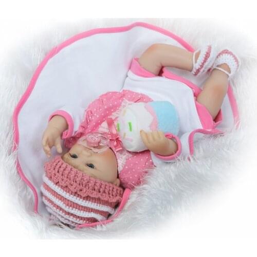 NPKCOLLECTION 17inch lifelike reborn realistic baby dolls silicone vinyl premmie bebe doll reborn girl reborns kids playmates
