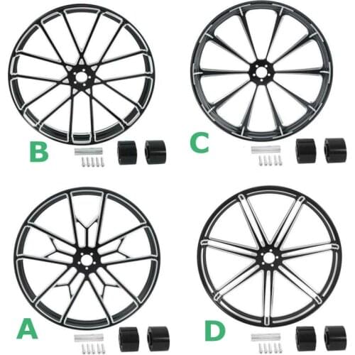 Motorcycle 18'' 21'' 23'' 26'' 30'' Front Wheel Rim Wheel Hub Dual Disc For Harley Touring 2008-2020
