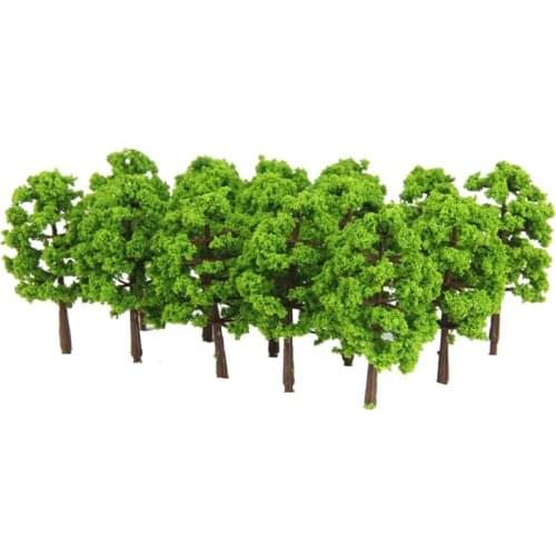 Plastic Model Tree Train Railway Landscape 1: 100 20 pcs. Darkgreen