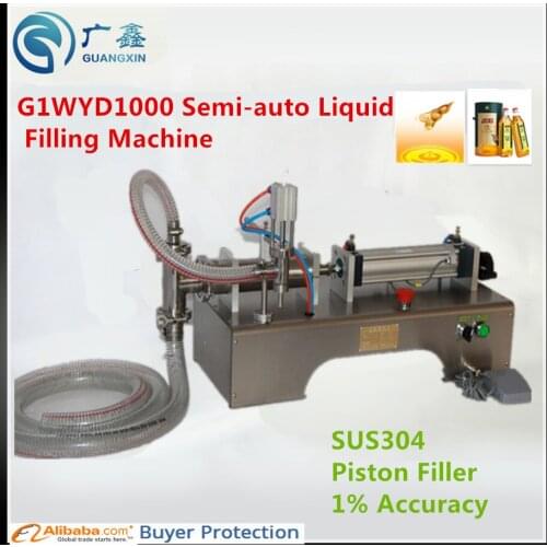 Fully pneumatic filler liquid or paste filling machine, pneumatic, semi auto filler, single head liquid filler