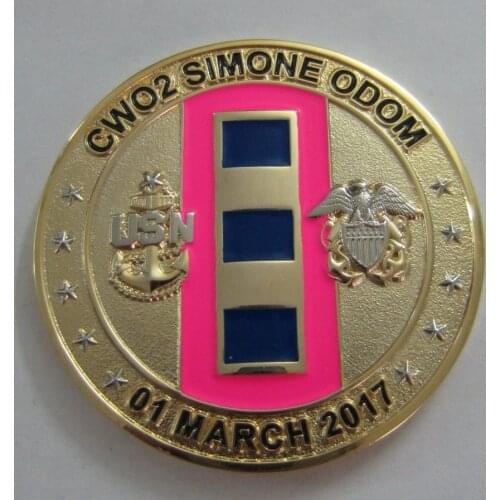 Custom Plating Bicolor Gold Coins High Quality Military Challenge Coin