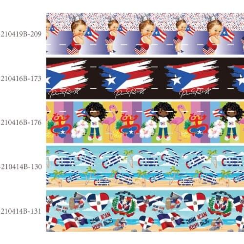 50 yards/lot) New style 25MM 38MM US flag patterns July 4th ribbon