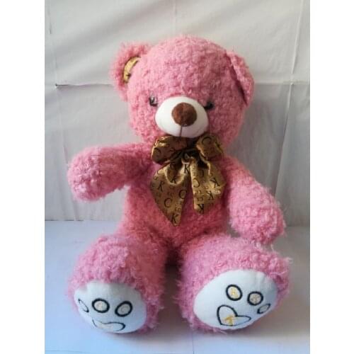 Pink teddy bear plush toy cartoon bowtie bear large 45cm soft doll throw pillow ,birthday gift b26012