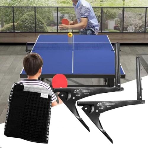 1 Set Firm Table Tennis Net Bracket Clip On Foldable Pong Table Net Steel Frame Clip On Style Pong Table Net Rack