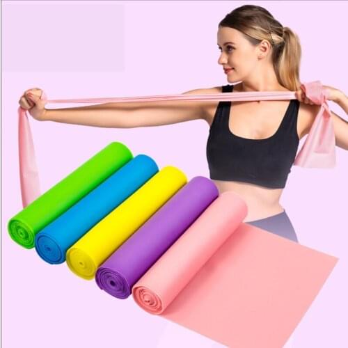 Gym Equipmen Yoga Pilates Rubber Stretch Strap Yoga Resistance Bands Elastic Sports Bands Exercise Strap Fitness Belt Multicolor