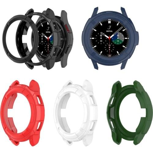 TPU Soft Shell Glass Screen Protector Case Bezel Ring Frame For Samsung Galaxy Watch 4 Classic Watch4 42mm 46mm Protective Cover