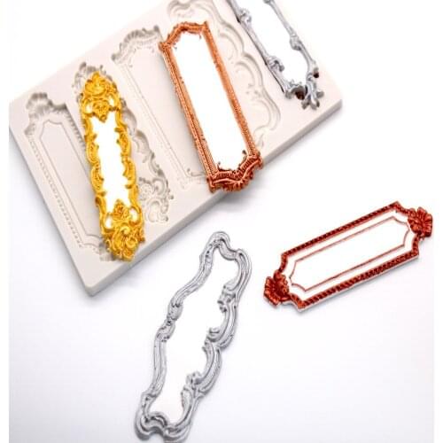 1 Set Frame Shape Silicone Mold Fondant Mould DIY Cake Chocolate