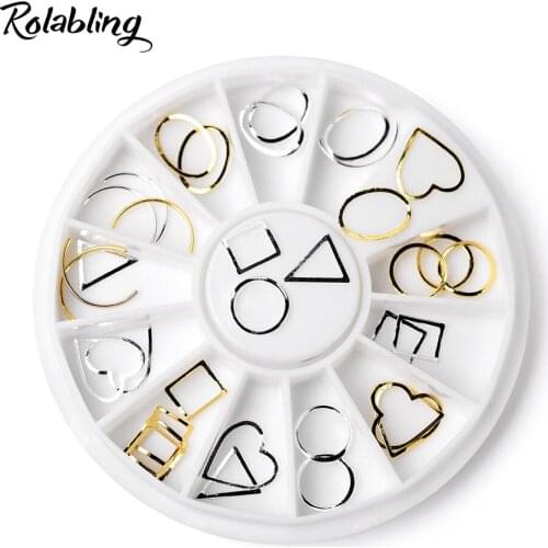 1Box Nail Rhinestone Alloy Silver Alloy 3D Decoration Nail Art Rhinestones Glitter DIY Manicure Decor Nail Jewelry Beauty Tools