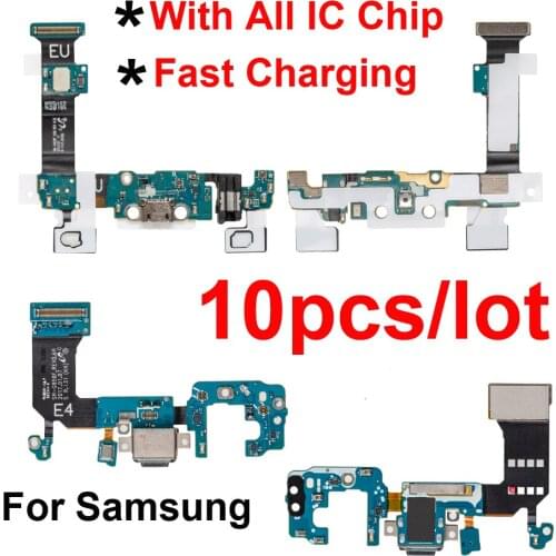 10pcs/lot Charging Port Flex For Samsung S5 S6 S7 S8 S9Edge plus G900F G920F G925F G928F G930F G935F G950F G955F G960F G965F