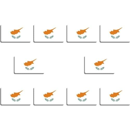 10Pcs Cyprus Flag Brooch Vintage Lapel Pins For Backpacks Hat Clothes Patriotic Trinket Acrylic Jewelry Badges