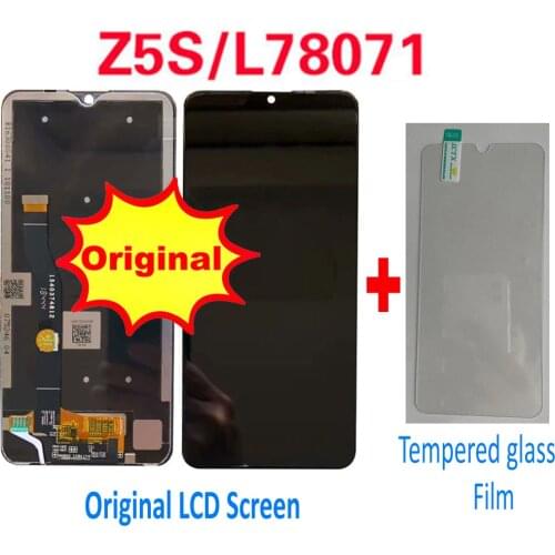 100% Original Glass Sensor LCD Display Touch Panel Screen Digitizer Assembly For Lenovo Z5S L78071 Pantalla + Tempered Film