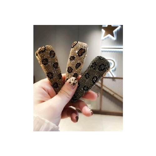 100pcs/lot DIY Simple Multi Super Flash Diamond Hair BB Clips Leopard Hairpins Hair Styling Tools Accessories HA815