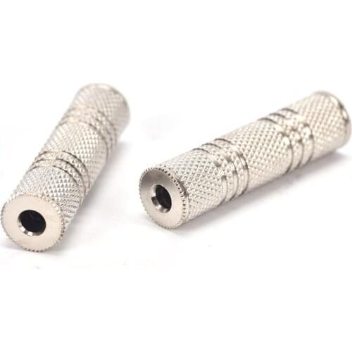 2PC/lot 3.5mm Jack Female to 3.5 mm Female Connector F/F Stereo Audio Adapter Headphone Jack Coupler Adaptor Connector Hot Sale