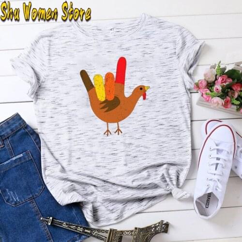 2021 Rock music chicken Print T Shirt Women Short Sleeve O Neck Loose Tshirt Summer Women Tee Shirt Tops Camisetas Mujer