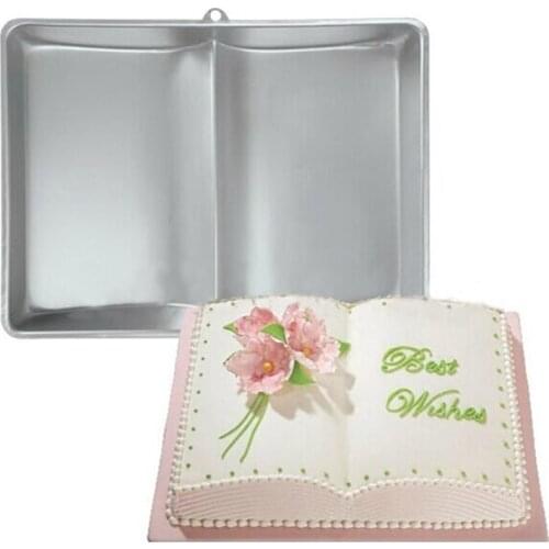 3D Book Shape Fondant Cake Tin Baking Mold Decorating Bake Ware Tools Cake Pan