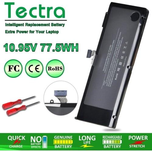Tectra 77.5wh 10.95V A1382 A1286 Battery for MacBook Pro 15 inch Early 2011 Late 2011 Mid 2012 MC721LL/A MC723LL
