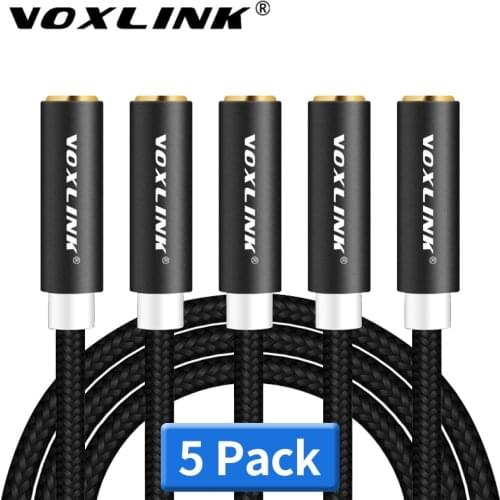 VOXLINK 3.5mm jack audio cable for iphone x Samsung Xiaomi Huawei male to Female Car Audio Stereo Cable MP3/MP4 Speaker aux cord