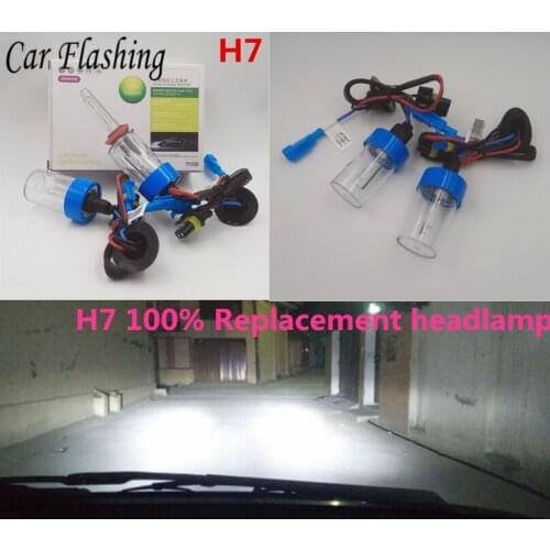 Car Flashing 2pcs H7 HID lamp 55W xeno headlight Auto bulbs H1 H4 HIR2 light 3000K 4300K 6000K 8000K 100% Replacement headlamp