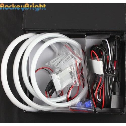 Rockeybright car styling led headlight 146+131mm led angel eye for BMW E46 non-Projecotr Cotton light SMD LED Angel eyes