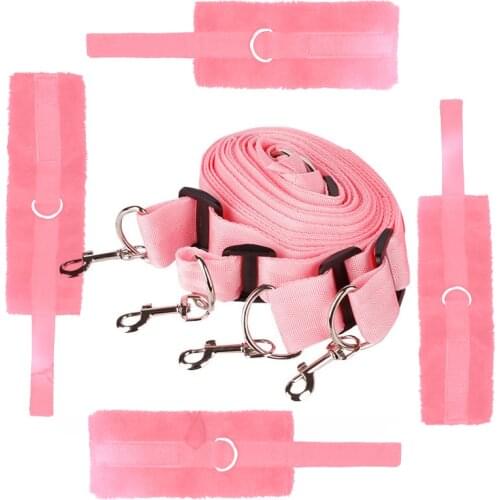 BDSM Sex Toys For Woman Men Bondage Lingerie Set Under Bed Erotic Restraint Handcuffs & Ankle Cuffs Adults Games for Couples