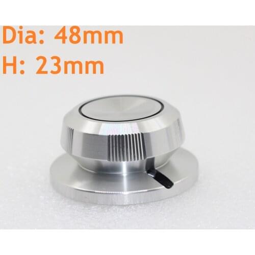 Big Size Special Design DIY Aluminum Knob 48mm Volume Control Power Switch Quality Dia48mm Three-dimensional