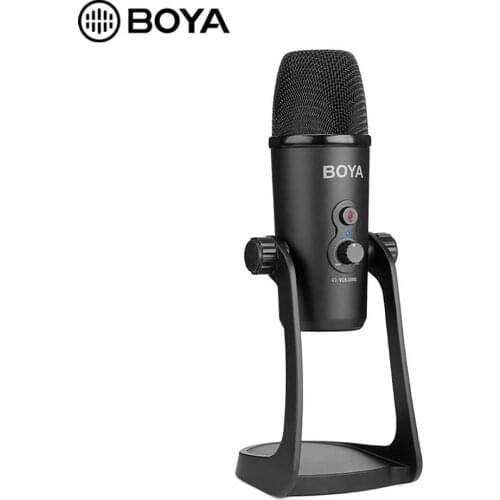 BOYA BY-PM700 USB Microphone Condenser Triple-Capsule for Windows Mac Computer Laptop PC Conference Live Interview Recording Mic