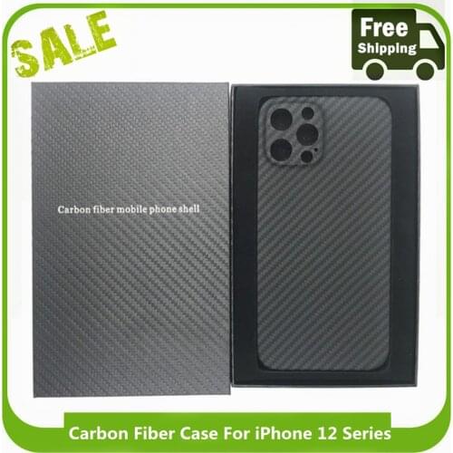 Biipaer 100% Real Pure Carbon Fiber Phone Case For iphone 12 pro Ultra-thin Anti-Fall Hard Cover For iphone 12 pro Max 12