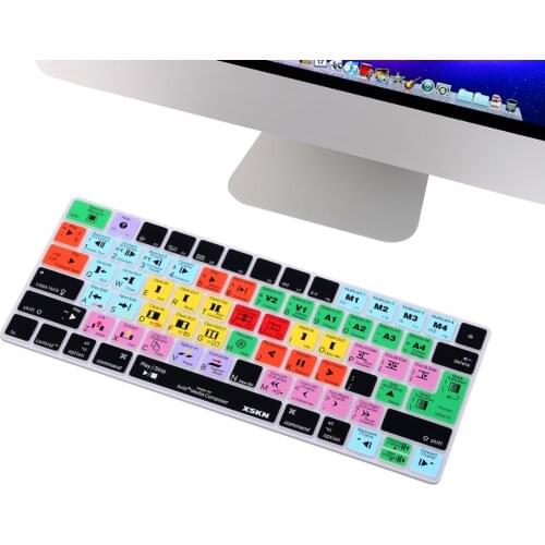 XSKN for Avid Media Composer Keyboard Cover for Apple iMac Magic Keyboard (MLA22LL/A), Functional Shortcut Hotkeys Silicone Skin
