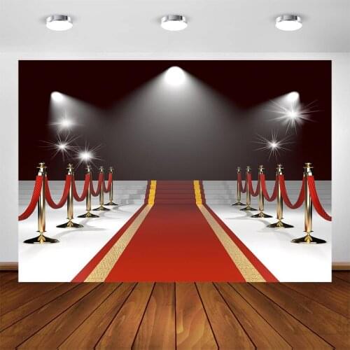Red Carpet Party Photography Backdrop Spotlight VIP Theme Birthday Photo Background for Photo Studio Phtoocall Photobooth