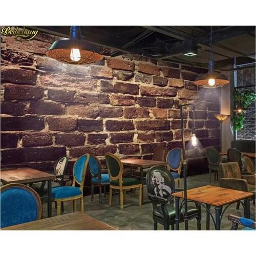 Beibehang Custom photo wallpaper mural retro brick wall wallpaper bar cafe background wall papers home decor papel de parede