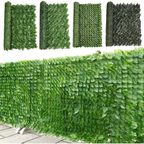 Artificial leaf Net Garden Fence 0.5x1/3M Greenery Panel Faux Ivy Vine Leaf Green Wall Fence