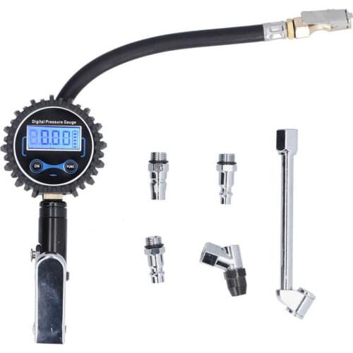 Air Pressure Meter Digital Tire Inflator Gauge 300PSI for Car Van Motorcycle Dirt Bike
