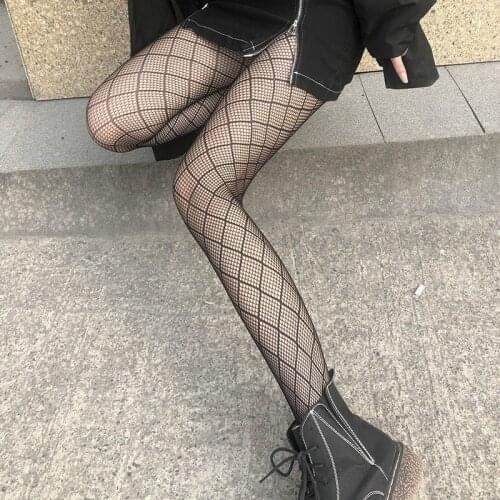 Hot Sale Women Tights Fishnet Pantyhose Plus Size Thigh High Hosiery Black Panty hose Thigh High Elastic Transparent Stockings