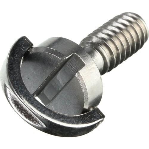 Top Deals Long 1/4" D-Ring Screw Stainless Steel For Camera Tripod Quick Release Plate Silver