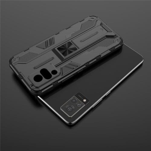 Magnetic Kickstand Soft TPU Bumper Armor Shockproof Case For VIVO V21 Lens Protection Hard PC Protective Back Cover Coque Fundas