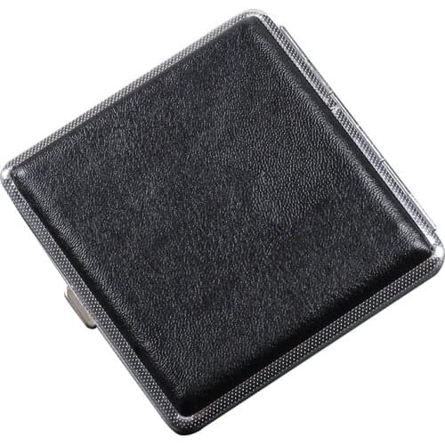 Mens Black Double-sided Leather Cigarette(20 pieces capacity) Cigarette Tobacco Case Pocket Box Storage Container Gift