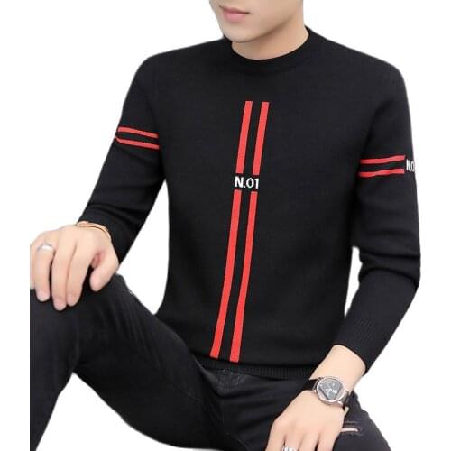 Brand Sweater Men Fashion Casual Striped O-Neck Pull Homme Spring Autumn High Quality Cotton Knitwear Pullover Clothing Jersey