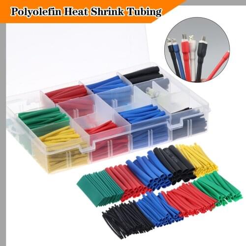 530Pcs Heat Shrink Tube Kit Self-Solder Wire Connectors Waterproof HeatShrink Butt Connector Wrap Tubing Insulation Sleeving