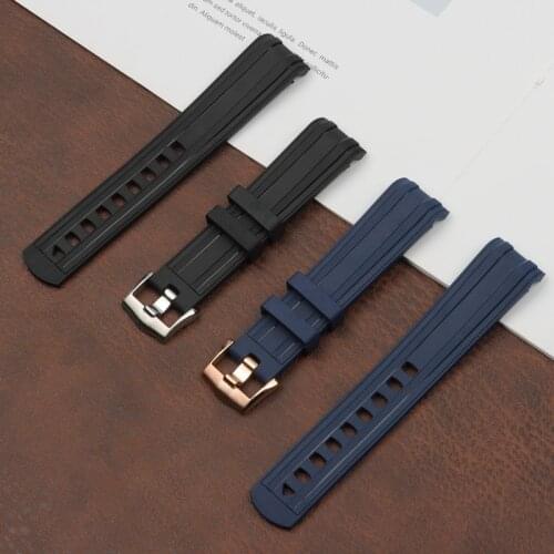 Upgrade! quality 20mm soft Rubber Silicone Watch band Buckle Grind Arenaceous Belt fit for Omega strap for Seamaster 300 logos
