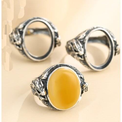 16*21mm 925 STERLING SILVER Semi Mount Bases Blanks base blank Pad ring Setting set jewelry findings (without stone) A5329