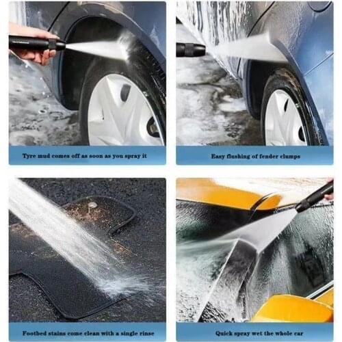 Upgrade Spray Gun Adjustable Metal Nozzle Garden Hose Sprinkler System Pressure Washer Car Wash Watering Water Gun