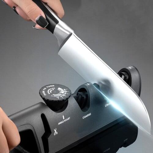 Angle Adjustable Knife Sharpener Professional 5 In 1 Kitchen Knives Grinder Scissors Sharpening Tools Whetstone Cutter Sharpener